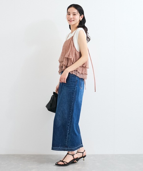 VIS（ビス）の「【WEB限定】【前後2WAY】グリッターフレアビスチェ（キャミソール・レディース・シルバー系その他/ピンク/ブラック・FREE）」の20枚目の写真