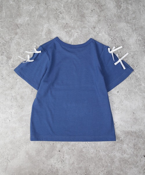 la poche biscuit(ラポシェビスキュイ)の「くま半袖Tシャツ(Tシャツ/カットソー・キッズ・ネイビー/オフホワイト・80/90/100/110/120/130/140)」の3枚目の写真