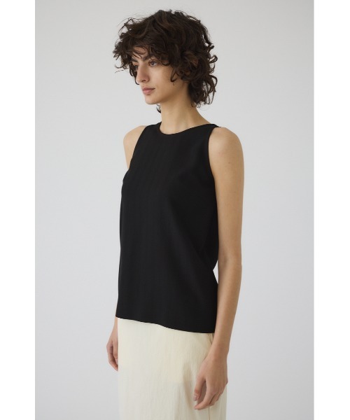 リムアーク RIM.ARK Neck line 2way flare knit （D/BRN） Scoop 2way neckline tank スコープツーウェイネックライン