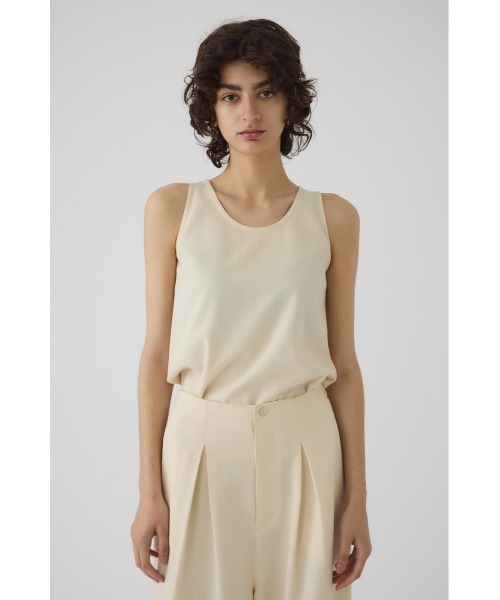 リムアーク RIM.ARK Neck line 2way flare knit （D/BRN） Scoop 2way neckline tank スコープツーウェイネックライン