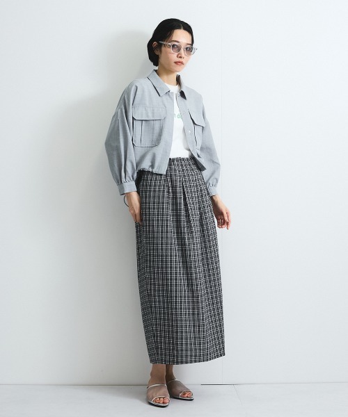 VICKY（ビッキー）の「リネンライクワッシャージャケット≪手洗い可能≫（ブルゾン・レディース・ブラウン/ライトグレー/ベージュ・M）」の9枚目の写真