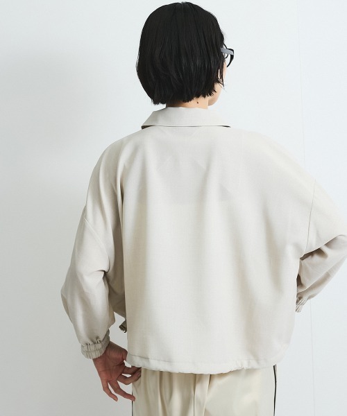 VICKY（ビッキー）の「リネンライクワッシャージャケット≪手洗い可能≫（ブルゾン・レディース・ブラウン/ライトグレー/ベージュ・M）」の6枚目の写真