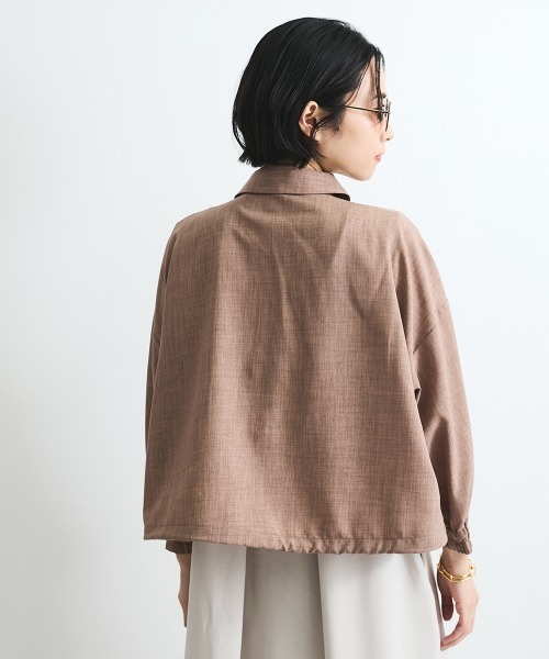 VICKY（ビッキー）の「リネンライクワッシャージャケット≪手洗い可能≫（ブルゾン・レディース・ブラウン/ライトグレー/ベージュ・M）」の18枚目の写真