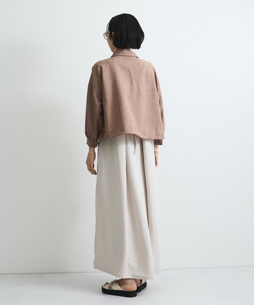 VICKY（ビッキー）の「リネンライクワッシャージャケット≪手洗い可能≫（ブルゾン・レディース・ブラウン/ライトグレー/ベージュ・M）」の12枚目の写真