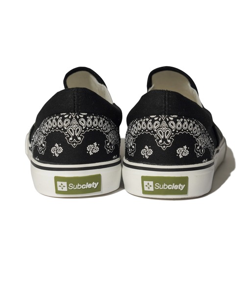 Subciety(サブサエティ)の「Bandanna maria slip-on(スリッポン・メンズ・ブラック×ブラック/ブラック×ホワイト・SMALL/X-LARGE/LARGE/MEDIUM)」の11枚目の写真