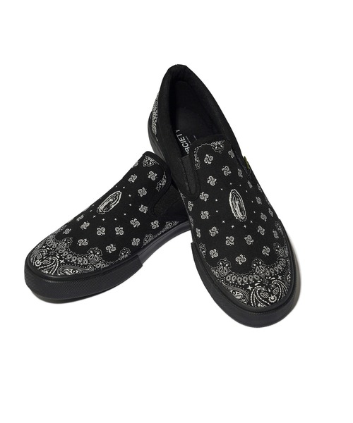 Subciety(サブサエティ)の「Bandanna maria slip-on(スリッポン・メンズ・ブラック×ブラック/ブラック×ホワイト・SMALL/X-LARGE/LARGE/MEDIUM)」の10枚目の写真