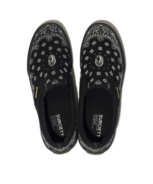 Subciety(サブサエティ)の「Bandanna maria slip-on(スリッポン・メンズ・ブラック×ブラック/ブラック×ホワイト・SMALL/X-LARGE/LARGE/MEDIUM)」の7枚目の写真