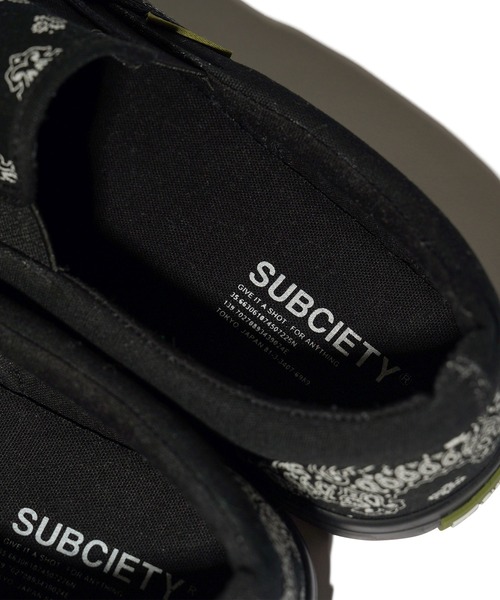Subciety(サブサエティ)の「Bandanna maria slip-on(スリッポン・メンズ・ブラック×ブラック/ブラック×ホワイト・SMALL/X-LARGE/LARGE/MEDIUM)」の8枚目の写真