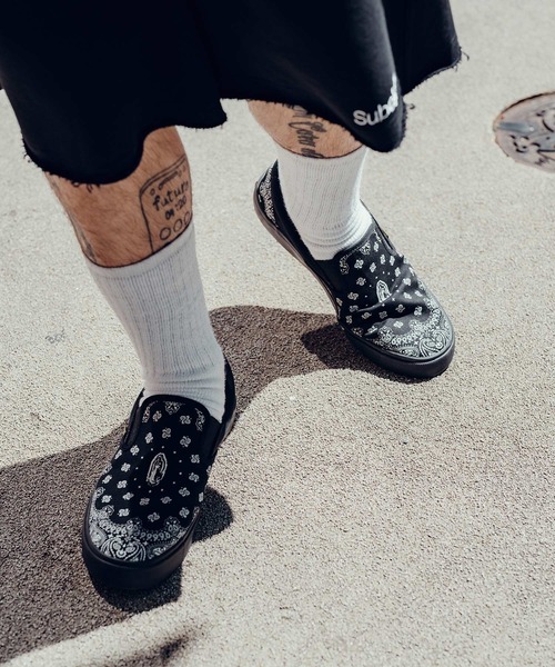 Subciety(サブサエティ)の「Bandanna maria slip-on(スリッポン・メンズ・ブラック×ブラック/ブラック×ホワイト・SMALL/X-LARGE/LARGE/MEDIUM)」の22枚目の写真