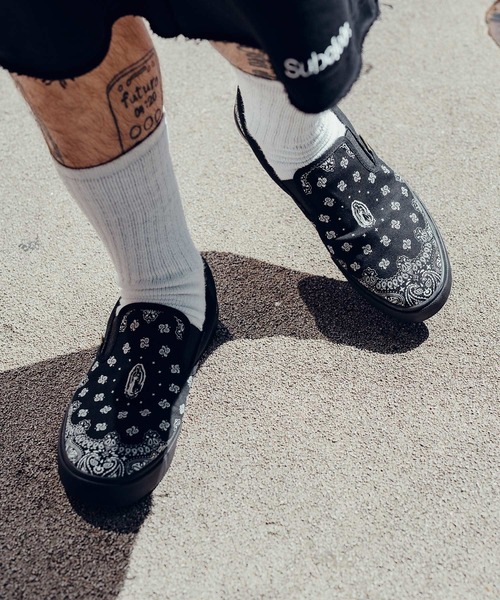 Subciety(サブサエティ)の「Bandanna maria slip-on(スリッポン・メンズ・ブラック×ブラック/ブラック×ホワイト・SMALL/X-LARGE/LARGE/MEDIUM)」の16枚目の写真