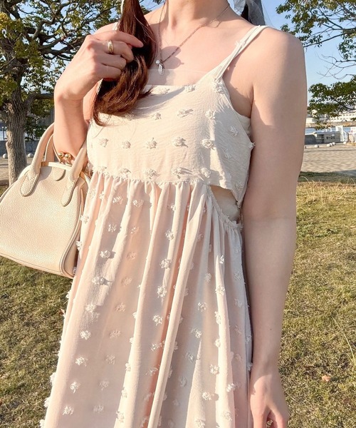 merrylatte（メリーラテ）の「低身長OK◎ジャガードドットキャミワンピース（ワンピース・レディース・アイボリー・MEDIUM）」の20枚目の写真