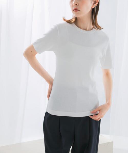 URBAN RESEARCH ROSSO WOMEN（アーバンリサーチ　ロッソ）の「GICIPI　CRISTALLO（Tシャツ/カットソー・レディース・ホワイト/ピンク/チャコールグレー/ライトブルー/ブラック・1）」の6枚目の写真