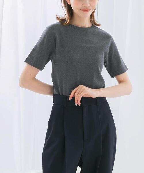 URBAN RESEARCH ROSSO WOMEN（アーバンリサーチ　ロッソ）の「GICIPI　CRISTALLO（Tシャツ/カットソー・レディース・ホワイト/ピンク/チャコールグレー/ライトブルー/ブラック・1）」の9枚目の写真