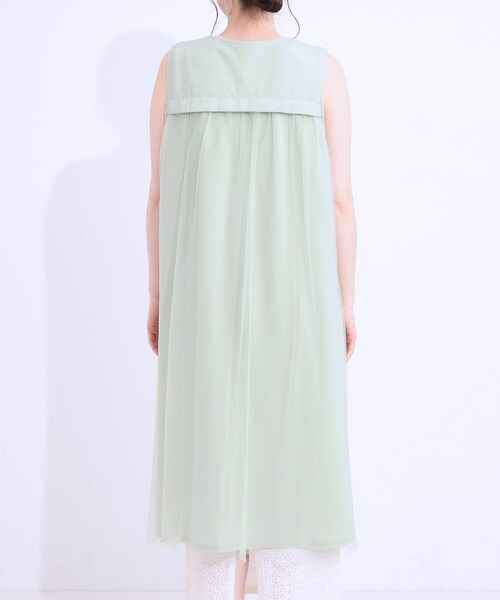 SHOO・LA・RUE(シューラルー)の「旬を取り入れながら体型カバー ボタンレスエアリージレ(ベスト・レディース・ブラック/ブラウン系/ライトグリーン・04/03/02/01)」の18枚目の写真