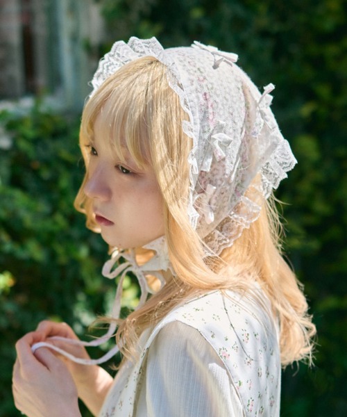 クティールとレトロ】アソートフリルリボンバブーシュカ/ヘッドドレス