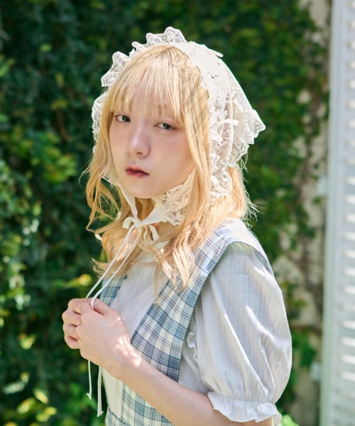 kutir(クティール)の「【クティールとレトロ】アソートフリルリボンバブーシュカ/ヘッドドレス(その他ヘアアクセサリー・レディース・ライトブルー/アイボリー/ピンク/オフホワイト・FREE)」の22枚目の写真