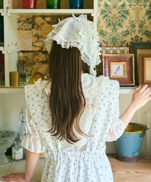 kutir(クティール)の「【クティールとレトロ】アソートフリルリボンバブーシュカ/ヘッドドレス(その他ヘアアクセサリー・レディース・ライトブルー/アイボリー/ピンク/オフホワイト・FREE)」の15枚目の写真