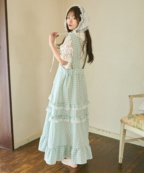 kutir(クティール)の「【クティールとレトロ】アソートフリルリボンバブーシュカ/ヘッドドレス(その他ヘアアクセサリー・レディース・ライトブルー/アイボリー/ピンク/オフホワイト・FREE)」の5枚目の写真