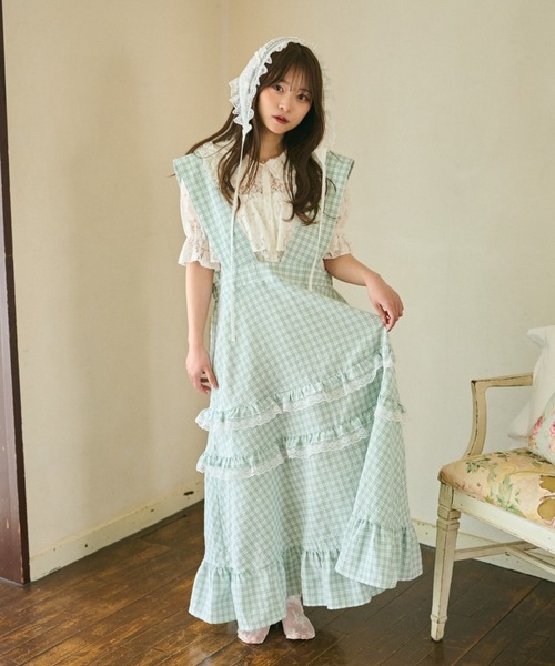 kutir(クティール)の「【クティールとレトロ】アソートフリルリボンバブーシュカ/ヘッドドレス(その他ヘアアクセサリー・レディース・ライトブルー/アイボリー/ピンク/オフホワイト・FREE)」の6枚目の写真