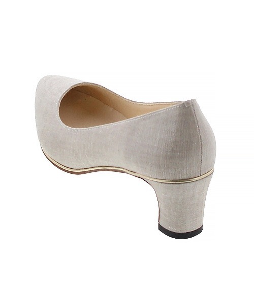 JELLY BEANS（ジェリービーンズ）の「Vカットポインテッドトゥパンプス【Made in Japan】(125-52119)JELLY BEANS(ジェリービーンズ)（パンプス・レディース・マルチ/ライトグレー/ブラック・23/24/22.5/24.5/23.5）」の5枚目の写真