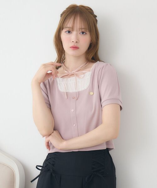 セール】前釦切替デザインCT（Tシャツ/カットソー）｜ems excite