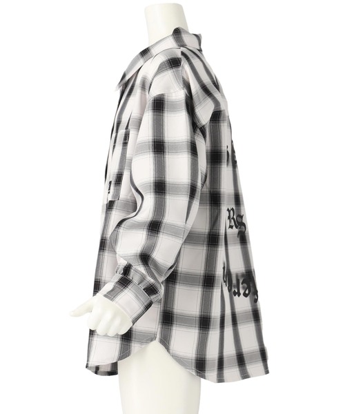 ANAP kids(アナップキッズ)の「オーバーチェックシャツ (ジュニアお揃い)(シャツ/ブラウス・キッズ・ホワイト/ブラック・130cm/120cm/110cm)」の15枚目の写真