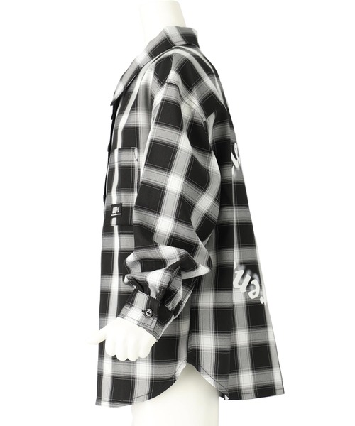 ANAP kids(アナップキッズ)の「オーバーチェックシャツ (ジュニアお揃い)(シャツ/ブラウス・キッズ・ホワイト/ブラック・130cm/120cm/110cm)」の17枚目の写真