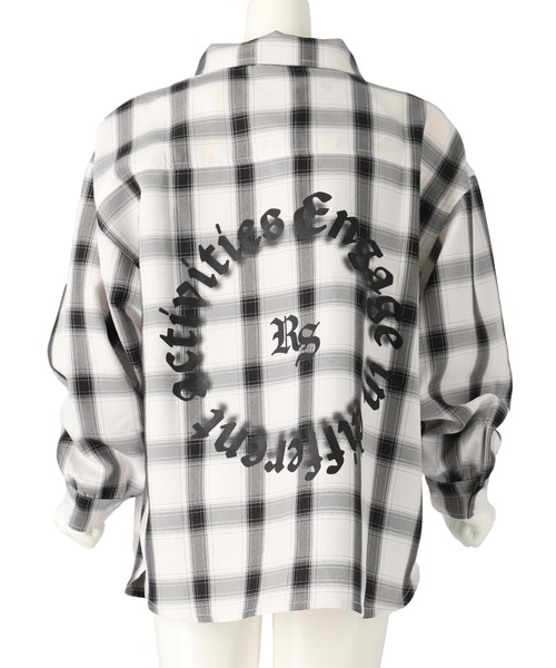 ANAP kids(アナップキッズ)の「オーバーチェックシャツ (ジュニアお揃い)(シャツ/ブラウス・キッズ・ホワイト/ブラック・130cm/120cm/110cm)」の16枚目の写真