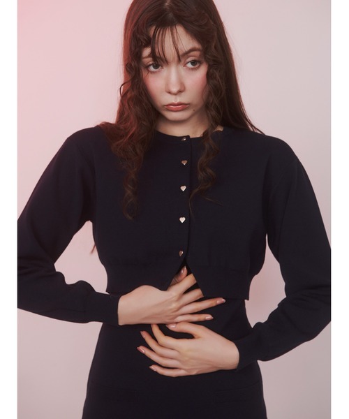 SNIDEL【WEB限定/Heart collection】モチーフニット SNIDEL ハート刺繍が心をくすぐるニットプルオーバー | ウサギ