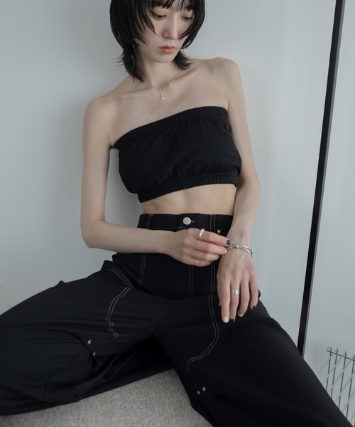 carla カーラ　ビラク　チューブトップス　黒 GOLDJAPAN 大きいサイズ レディース トップス チューブトップ