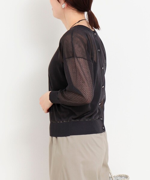 MICO COULIER（ミコクリエ）の「極細UVメッシュ2WAYカーディガン（カーディガン/ボレロ・レディース・オフホワイト/ライトグレー/チャコールグレー・38）」の11枚目の写真