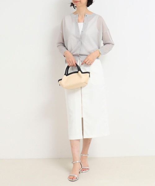 MICO COULIER（ミコクリエ）の「極細UVメッシュ2WAYカーディガン（カーディガン/ボレロ・レディース・オフホワイト/ライトグレー/チャコールグレー・38）」の18枚目の写真