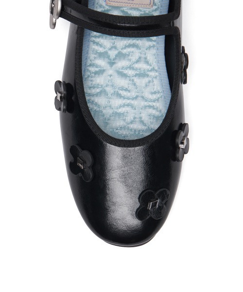 X MINJUKIM] FLORAL PATCH MARYJANES（バレエシューズ）｜ROCKFISH