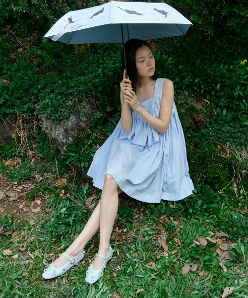 ROCKFISH WEATHERWEAR（ロックフィッシュウェザーウェア）の「[X MINJUKIM] FLORAL PATCH MARYJANES（バレエシューズ・レディース・ブルー/ピンク/ブラック/アイボリー・23.5cm/23.0cm/25.0cm/24.5cm/24.0cm）」の5枚目の写真