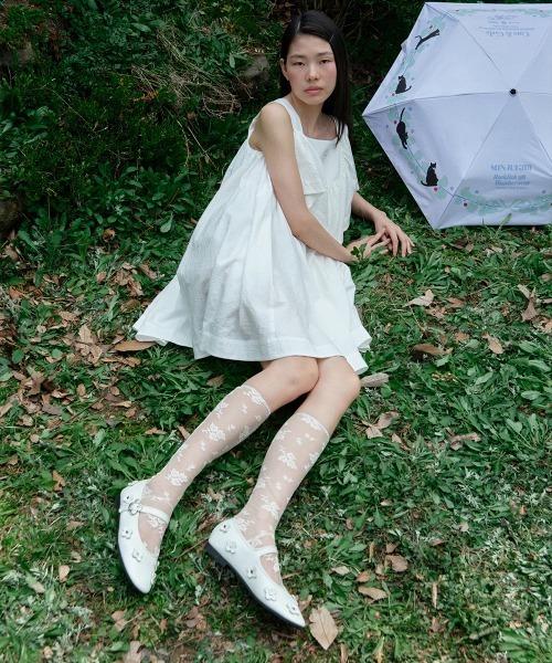 X MINJUKIM] FLORAL PATCH MARYJANES（バレエシューズ）｜ROCKFISH