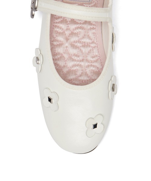 X MINJUKIM] FLORAL PATCH MARYJANES（バレエシューズ）｜ROCKFISH