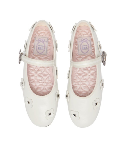 X MINJUKIM] FLORAL PATCH MARYJANES（バレエシューズ）｜ROCKFISH