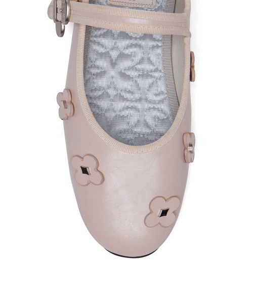 X MINJUKIM] FLORAL PATCH MARYJANES（バレエシューズ）｜ROCKFISH