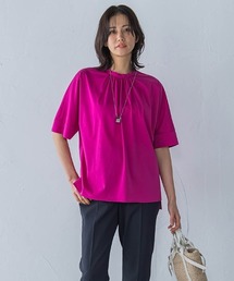 LAUTREAMONT | ライクアウーヴンギャザーネックカットソー≪洗濯機で洗える≫(Tシャツ/カットソー)