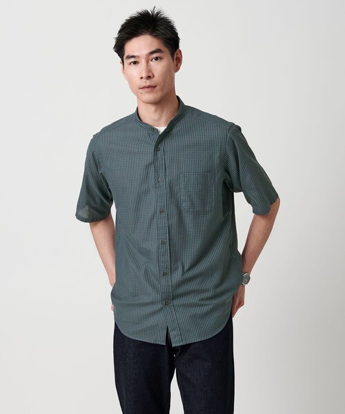 セール】LENOCLOTH バンドカラーシャツ（シャツ/ブラウス