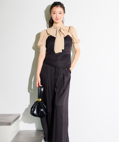 ROYAL PARTY（ロイヤルパーティー）の「BOXタックワイドパンツ（その他パンツ・レディース・パープル/ブラック/オフホワイト・FREE）」の17枚目の写真