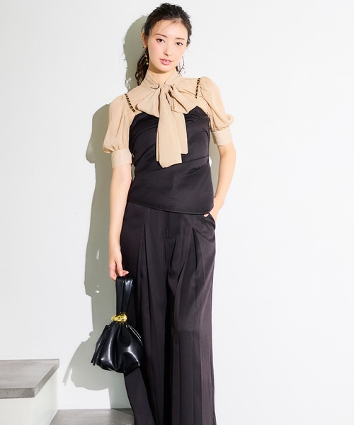 ROYAL PARTY（ロイヤルパーティー）の「BOXタックワイドパンツ（その他パンツ・レディース・パープル/ブラック/オフホワイト・FREE）」の18枚目の写真