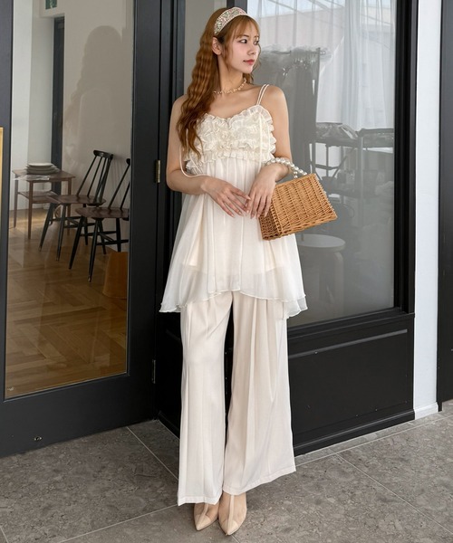 ROYAL PARTY（ロイヤルパーティー）の「BOXタックワイドパンツ（その他パンツ・レディース・パープル/ブラック/オフホワイト・FREE）」の15枚目の写真