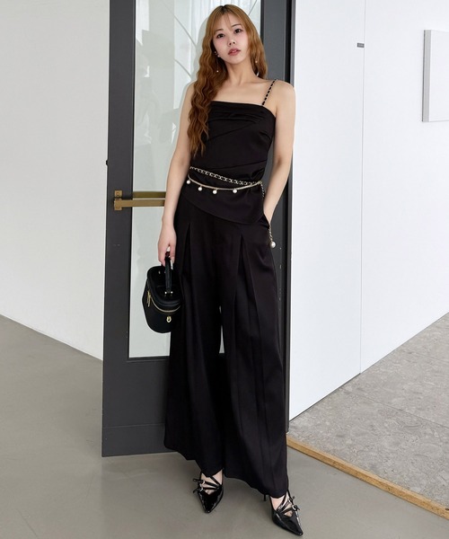 ROYAL PARTY（ロイヤルパーティー）の「BOXタックワイドパンツ（その他パンツ・レディース・パープル/ブラック/オフホワイト・FREE）」の7枚目の写真