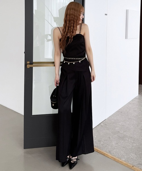 ROYAL PARTY（ロイヤルパーティー）の「BOXタックワイドパンツ（その他パンツ・レディース・パープル/ブラック/オフホワイト・FREE）」の8枚目の写真