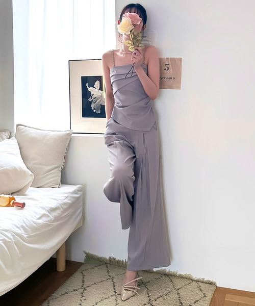 ROYAL PARTY（ロイヤルパーティー）の「BOXタックワイドパンツ（その他パンツ・レディース・パープル/ブラック/オフホワイト・FREE）」の10枚目の写真