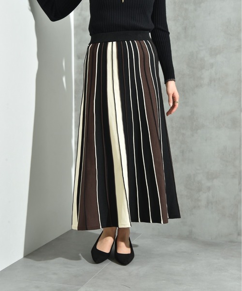 INTERPLANET（インタープラネット）の「配色プリーツニットスカート（スカート・レディース・ブラック/ブルー/グレー・FREE）」の22枚目の写真