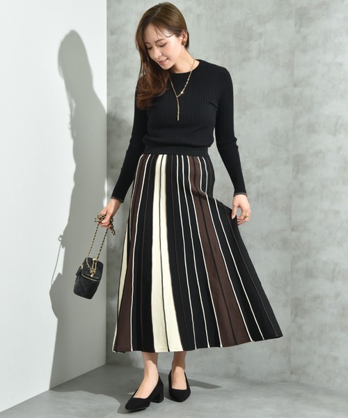 INTERPLANET（インタープラネット）の「配色プリーツニットスカート（スカート・レディース・ブラック/ブルー/グレー・FREE）」の17枚目の写真