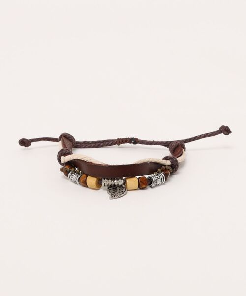 SPINNS(スピンズ)の「ウッドビーズミックスブレスレット/ヴィンテージライク(ブレスレット・メンズ・ブラック/ブラウン・ONESIZE)」の11枚目の写真