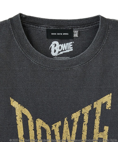 GOOD ROCK SPEED(グッドロックスピード)の「(GOOD ROCK SPEED)DAVID BOWIE S/S TEE(Tシャツ/カットソー・レディース・チャコールグレー・ONE SIZE)」の3枚目の写真